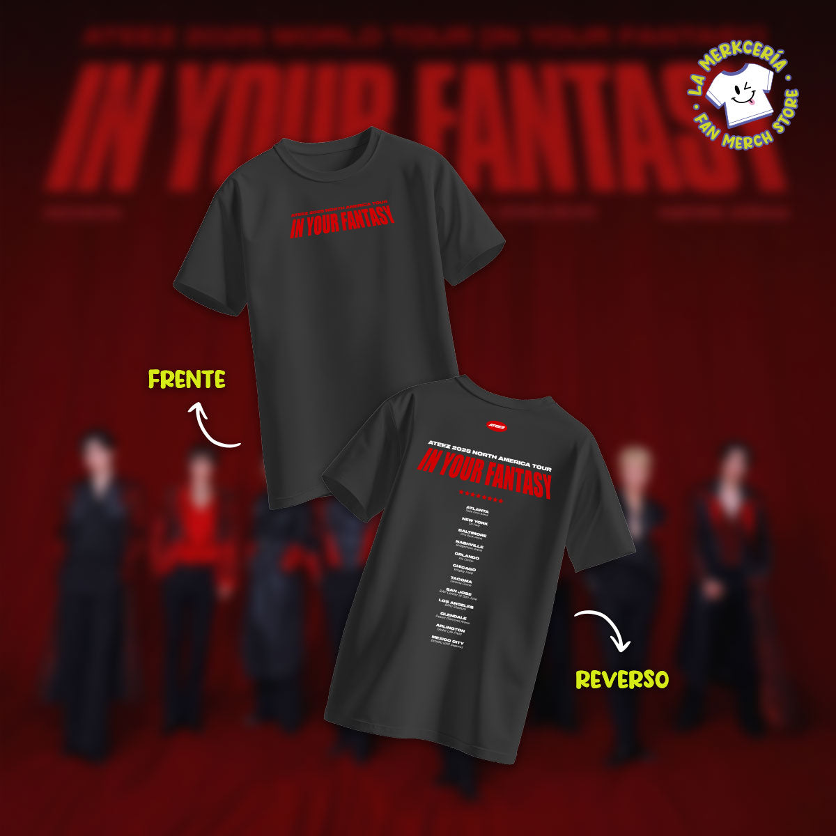 Playera ATEEZ – Tour In Your Fantasy - oficial fanmade -