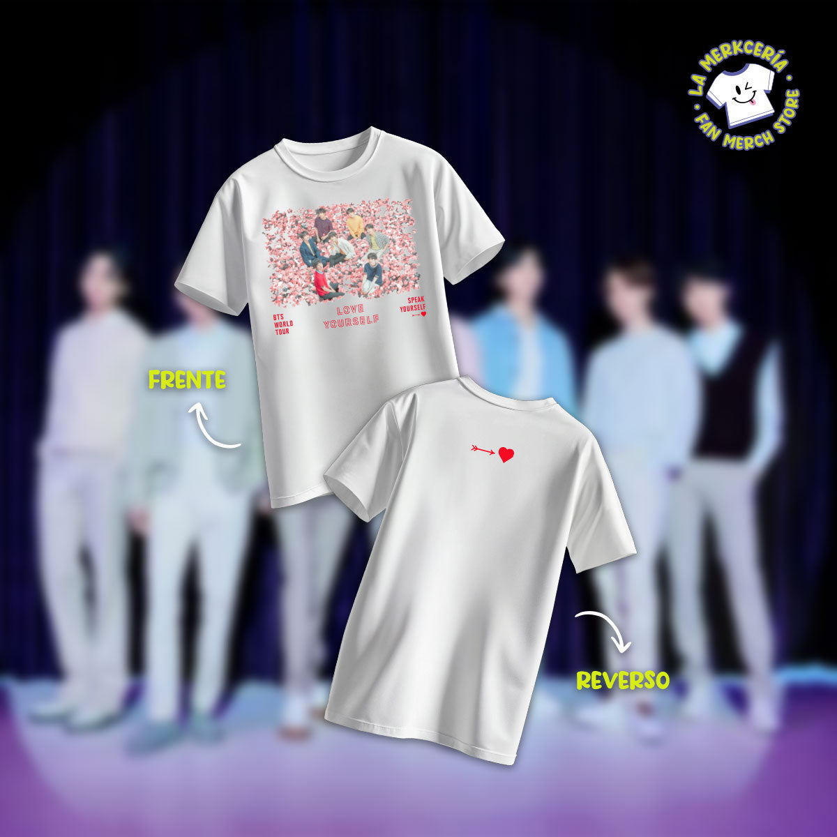 Playera BTS – Love Yourself Tour - White - 🌹✨
