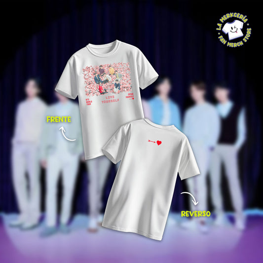 Playera BTS – Love Yourself Tour - White - 🌹✨